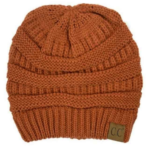 CC Beanie NWT In A Flecked Rust Color - Picture 2 of 8